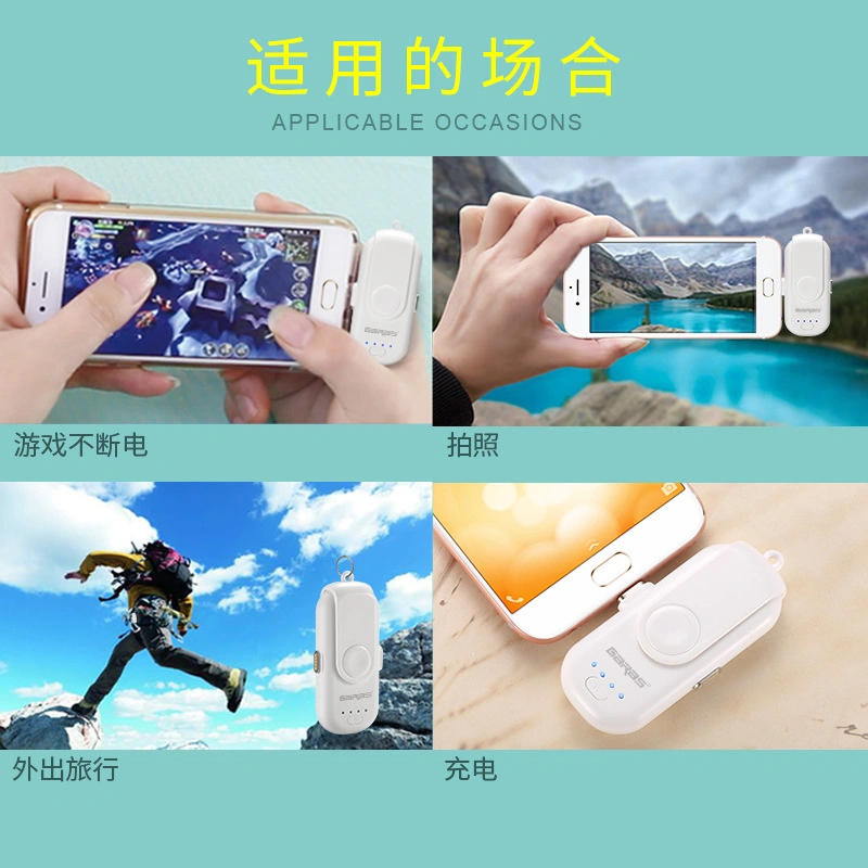 Stylish Keychain Design Type-C/Android/Ios Finger Charger 1000mAh Magnetic Power Bank