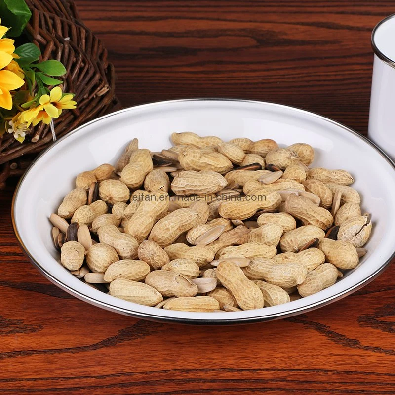 White Color Enamel Mug Set/Plain Color Enamel Cup Set Mix with Tray