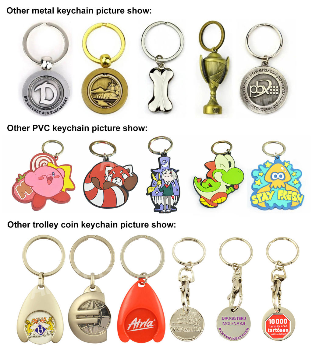 Customized Metal Keychains Printing Key Chain with Epoxy