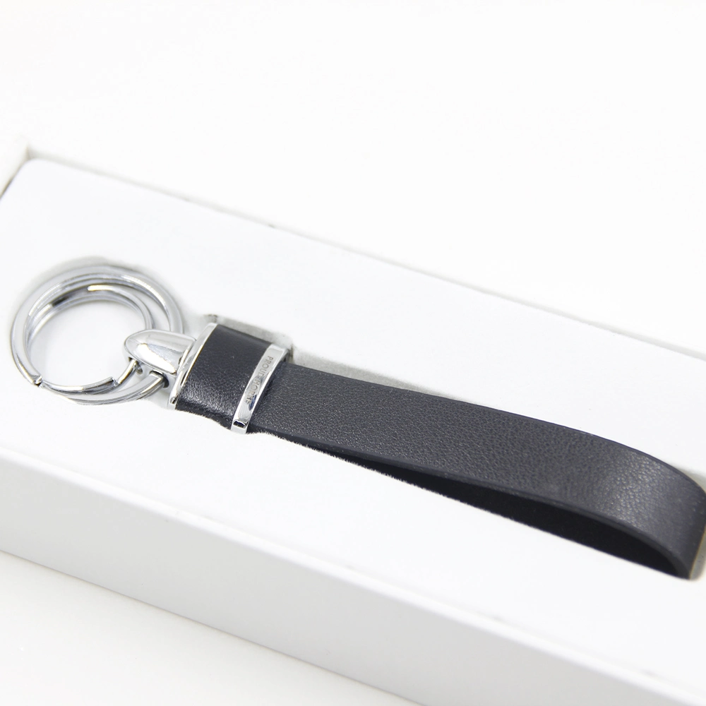 Custom Blank Leather Keyring Metal Keychain, Manufacture Key Metal Ring