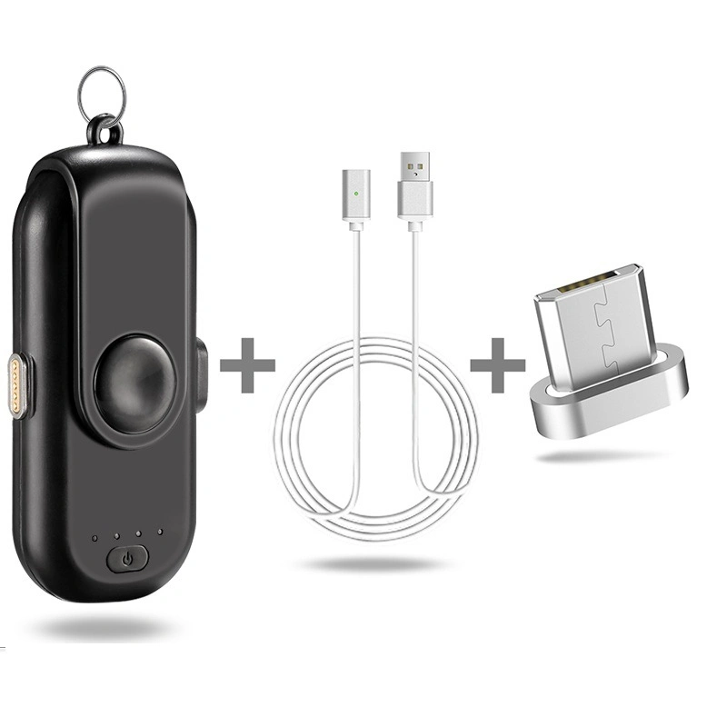 Stylish Keychain Design Type-C/Android/Ios Finger Charger 1000mAh Magnetic Power Bank