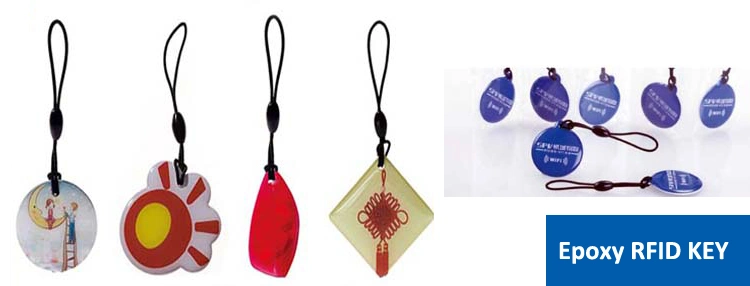 Custom RFID NFC 213 216 Smart Prepaid Epoxy Card Keychains Key Fob
