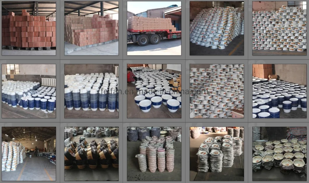 White Color Enamel Mug Set/Plain Color Enamel Cup Set Mix with Tray