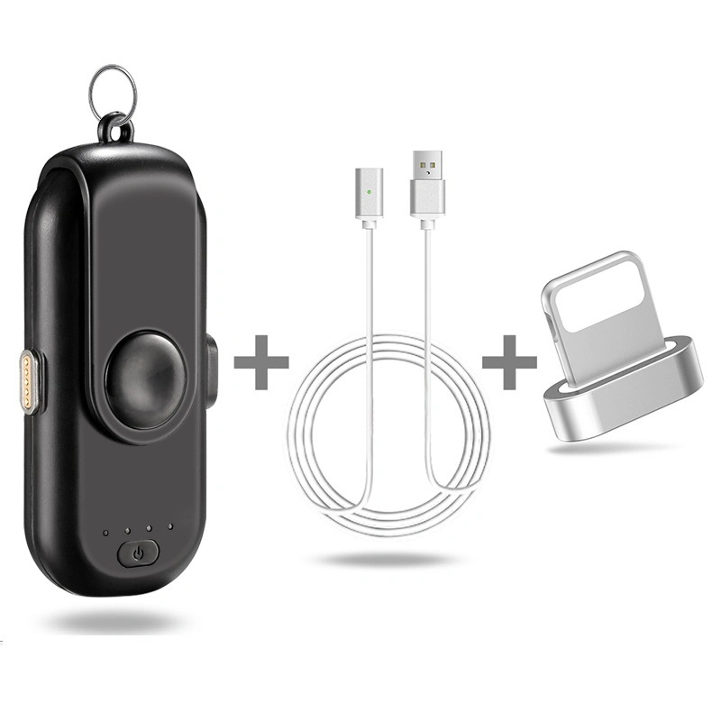 Stylish Keychain Design Type-C/Android/Ios Finger Charger 1000mAh Magnetic Power Bank