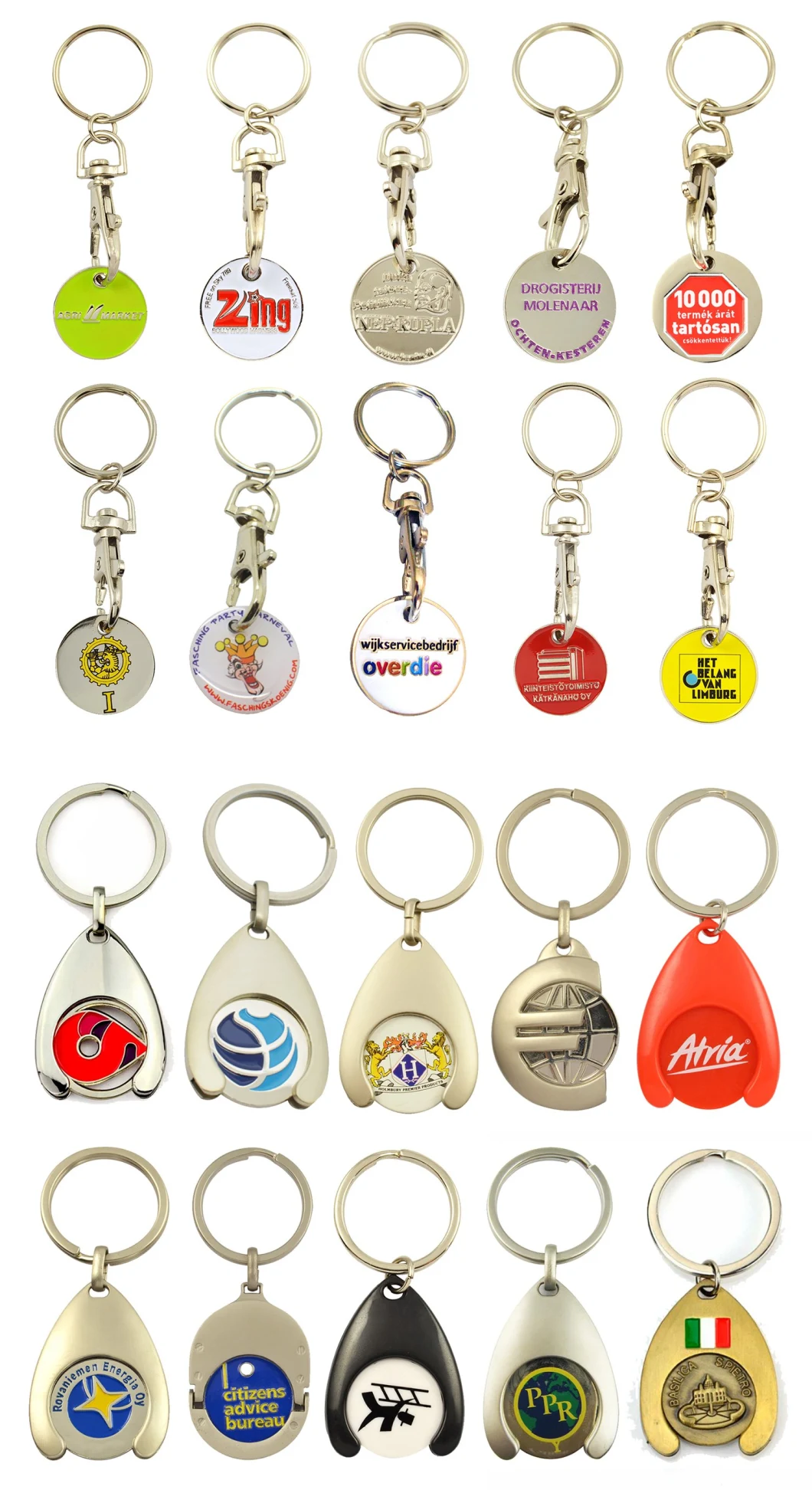 Wholesale Metal Soft Enamel Trolley Coin Key Chain Key Holder